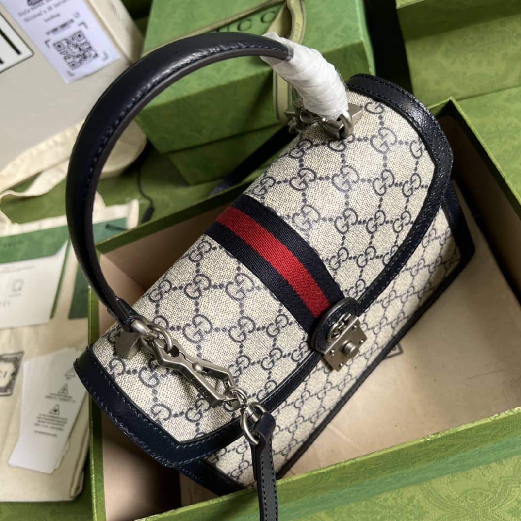 Gvc*1 Ophidia Small Top Handle Shoulder Bag With Web 651055 Replica