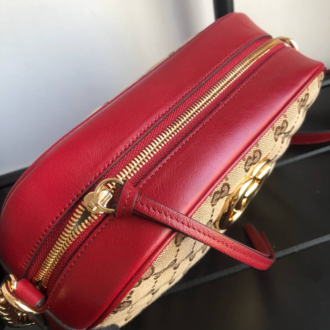 Gvc*1 GG Marmont Small Shoulder Handbag Camera Bag Replica Brown 447632