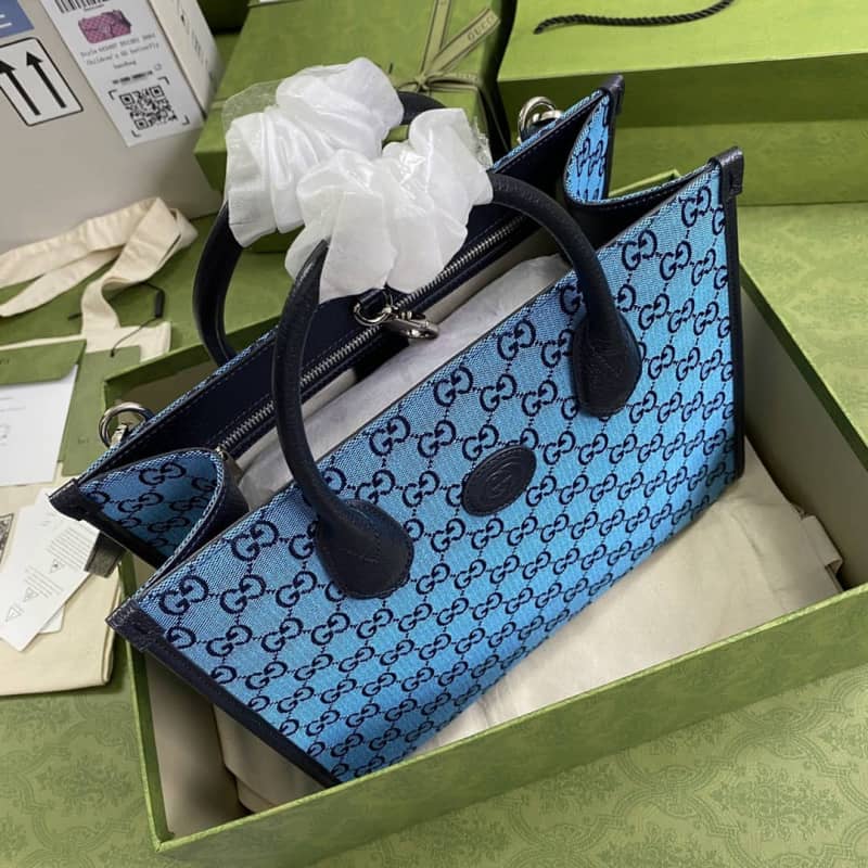 Gvc*1 Les Pommes Large Tote Replica Blue 659980