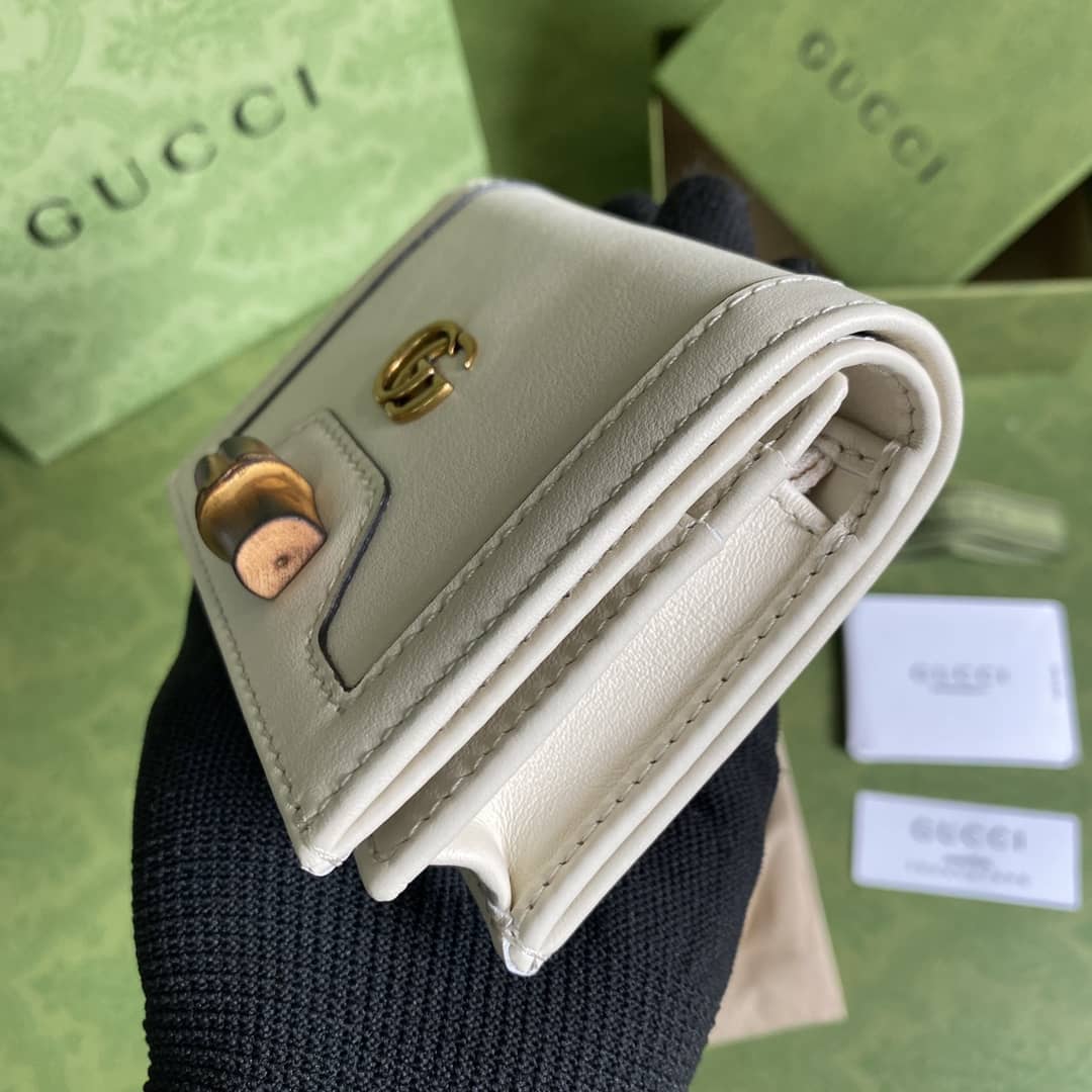 Gvc*1 Diana Leather Card Case Wallet Replica 658244