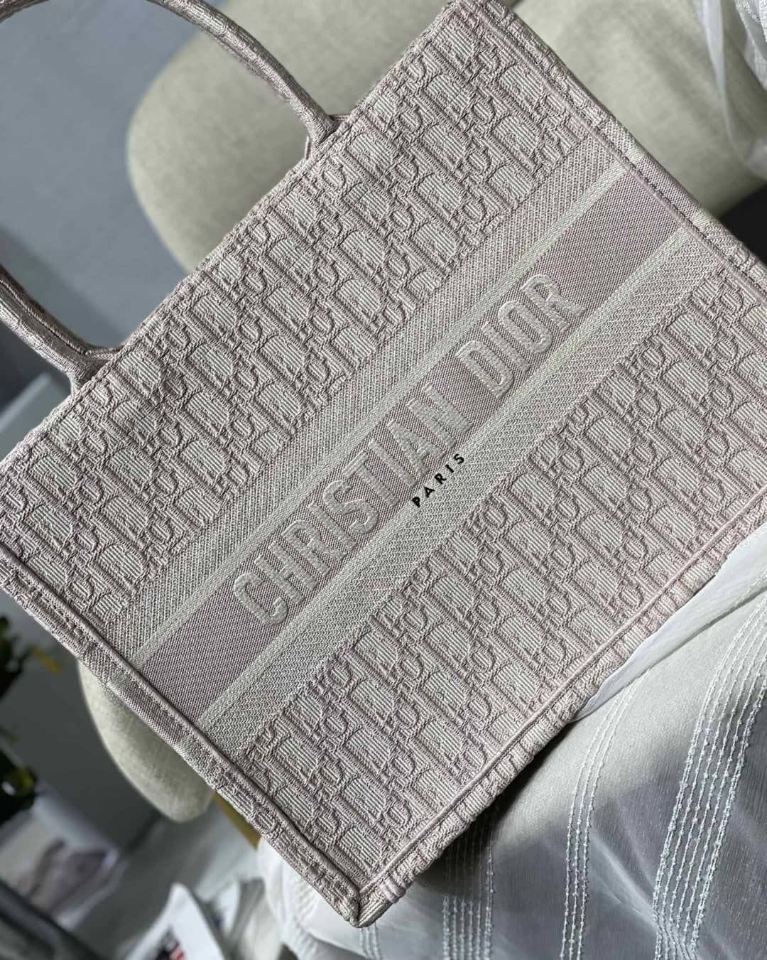 Chr1st1an D10r CD Book Embroidery Replica Tote