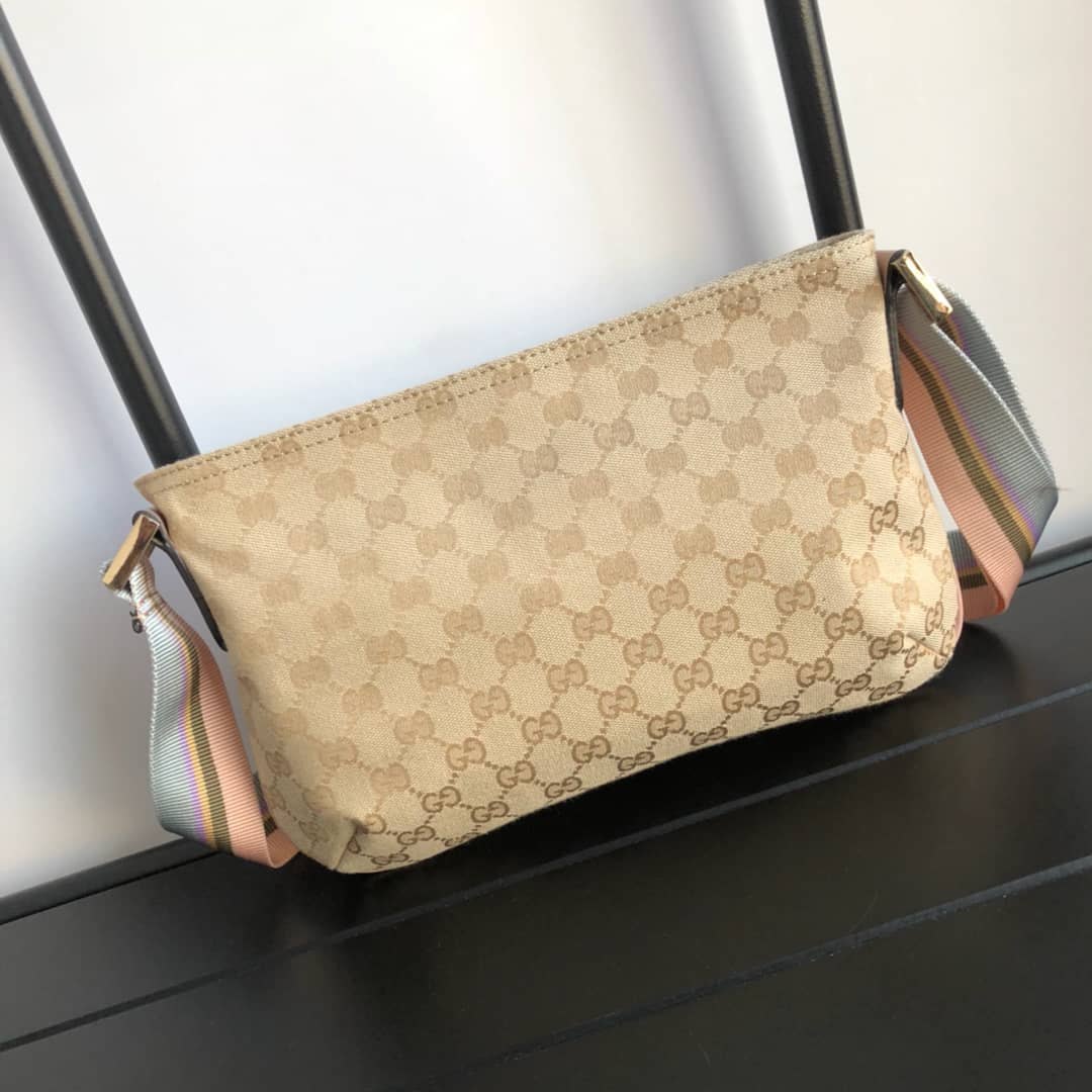 Gvc*1 GG Canvas Shoulder Bag Replica Beige 189749