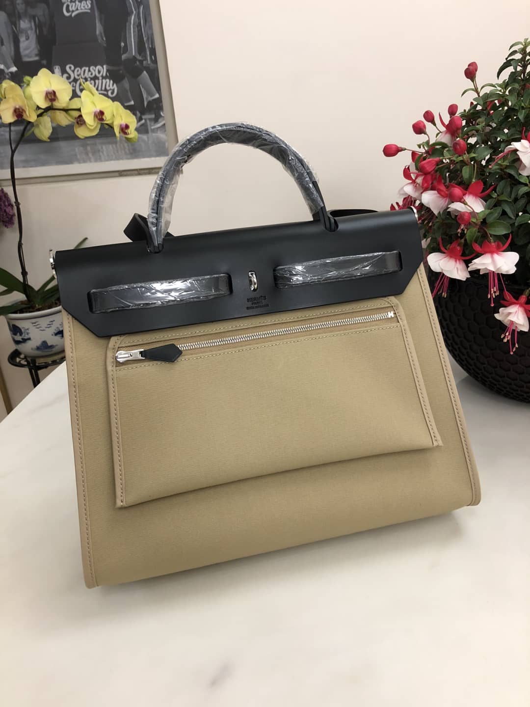 H**me5 Bag Replica 31 Canvas Leather HerBag