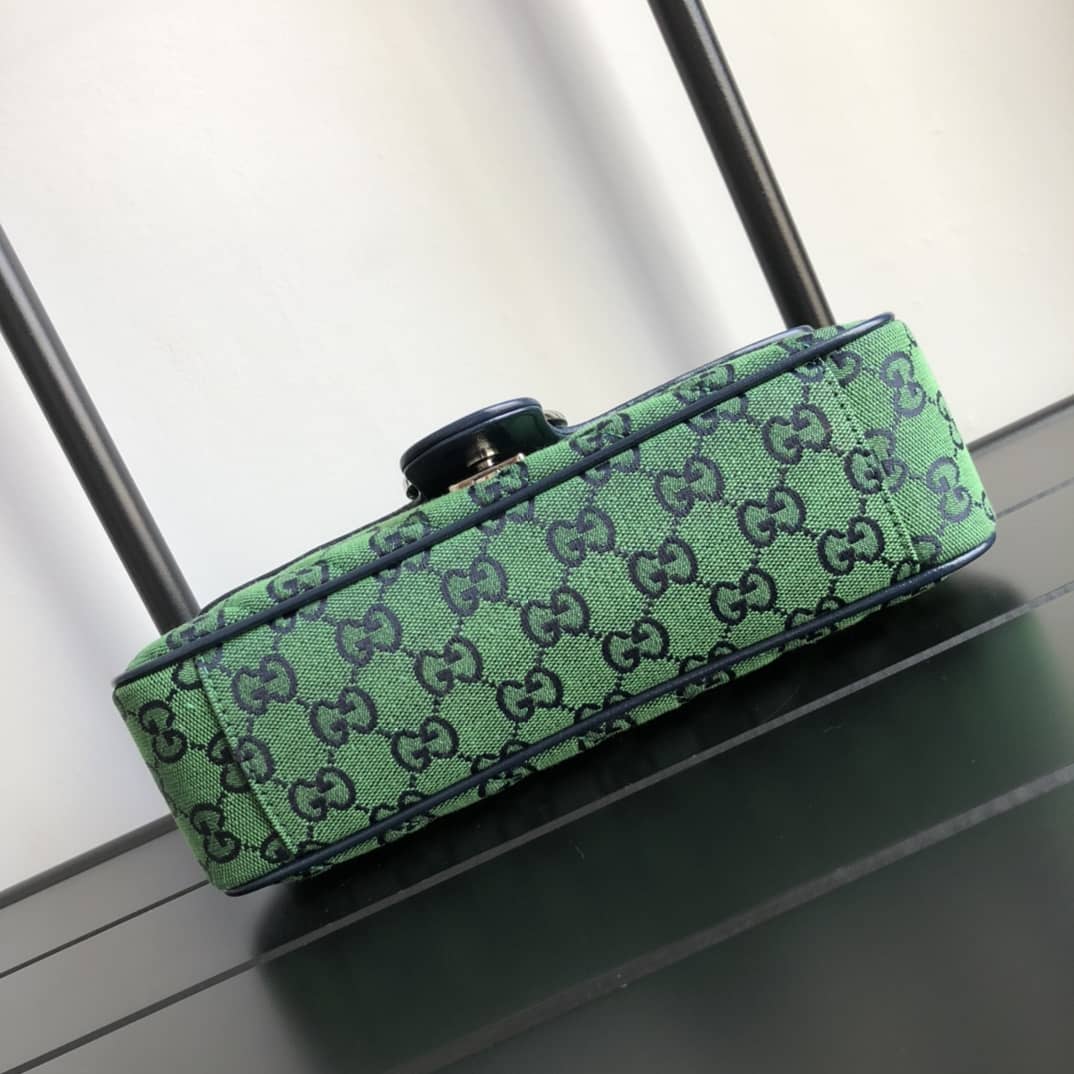 Gvc*1 GG Marmont Matelasse Shoulder Bag Replica Green 443497