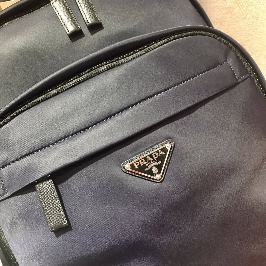 Pra*a Backpack Dupe Nylon Saffiano Leather