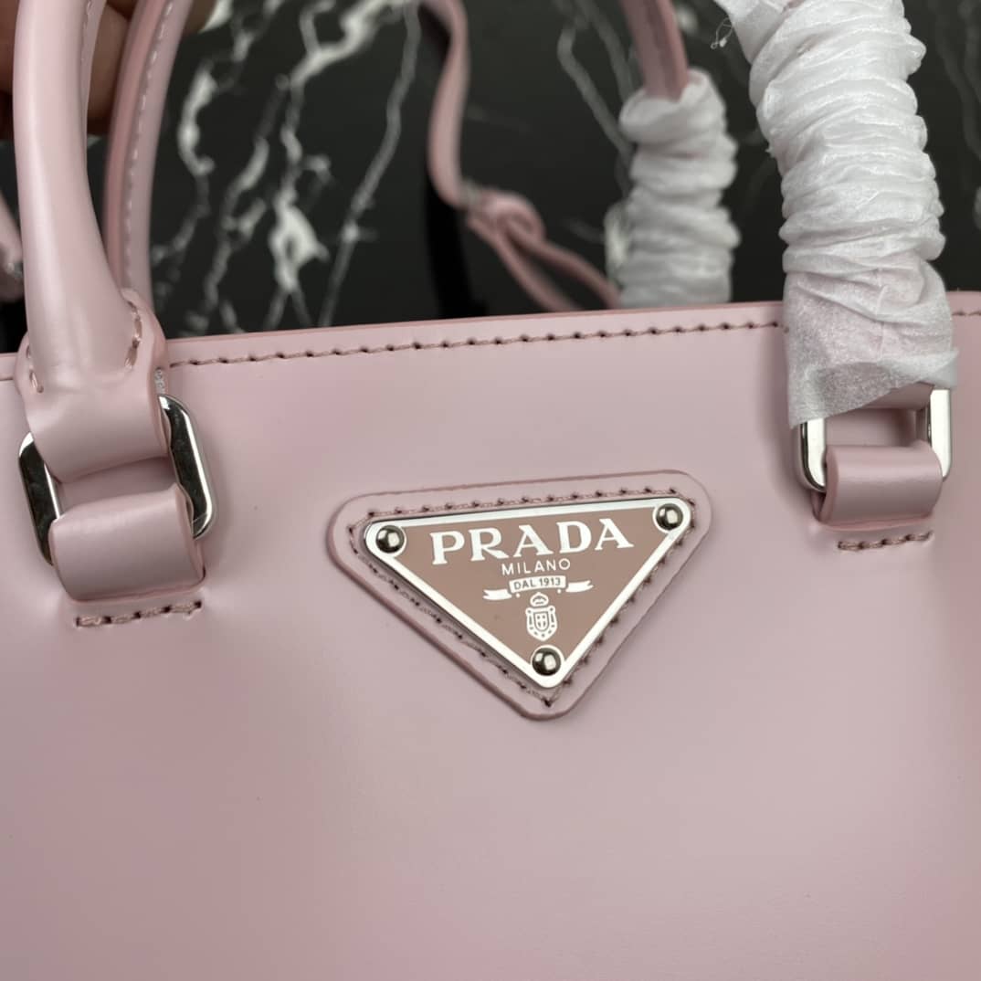 Pra*a Raffia Tote Dupe Small Brushed Leather Replica Tote