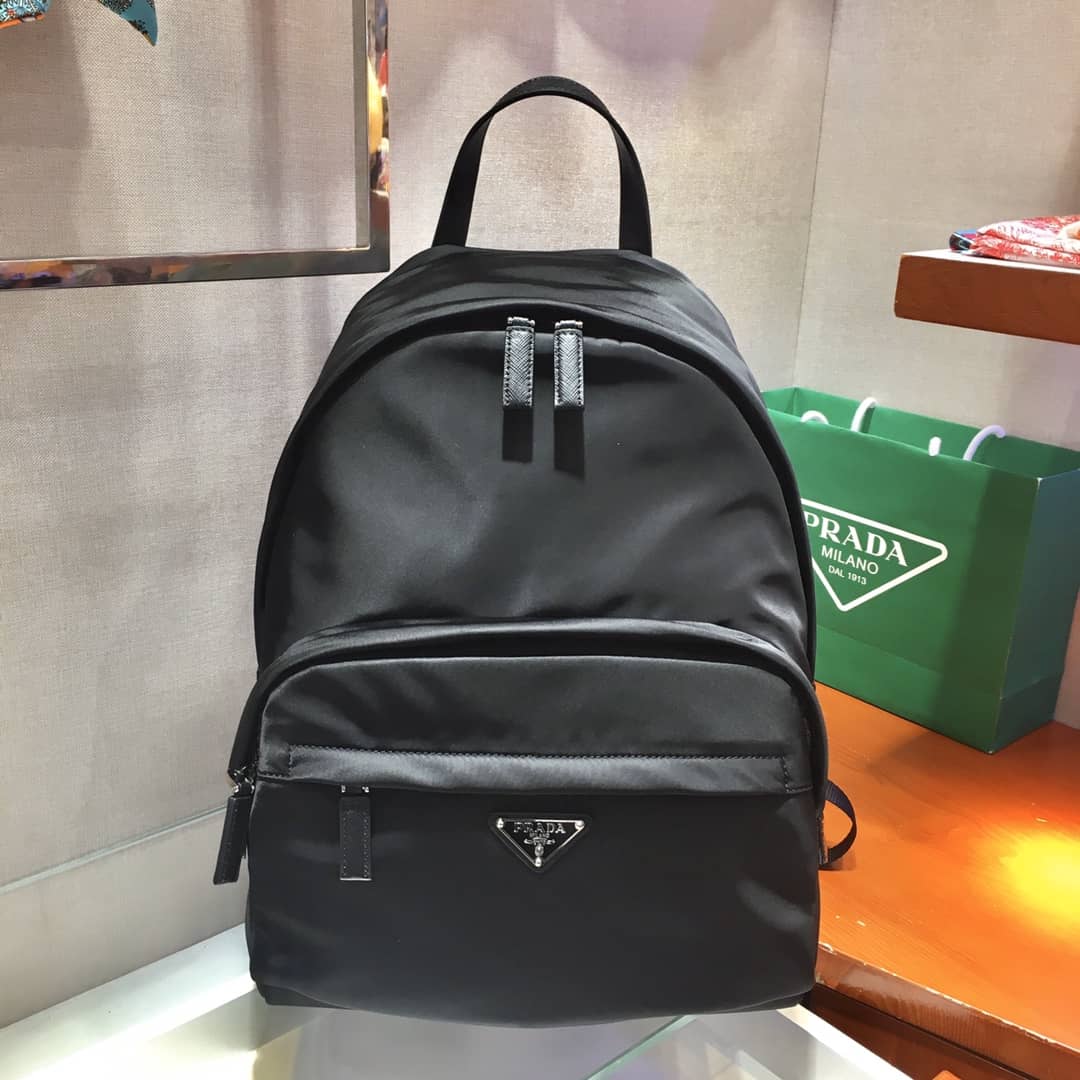 Pra*a Backpack Dupe Tessuto Zainetto Nylon Leather