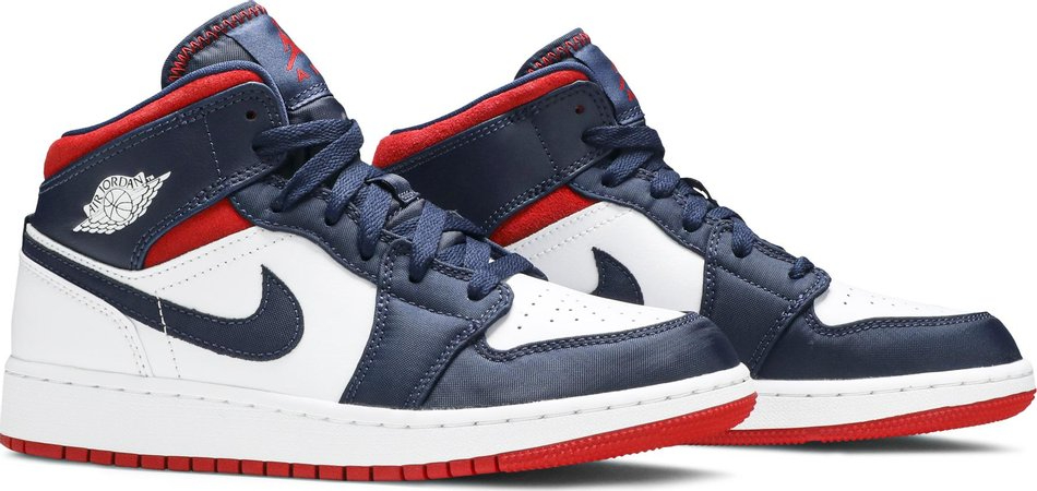 Air Jordan 1 Mid GS USA Olympic BQ6931-104