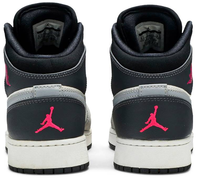 Air Jordan 1 Mid White Grey Hyper Pink 555112-117