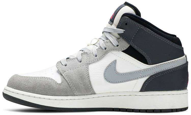 Air Jordan 1 Mid White Grey Hyper Pink 555112-117