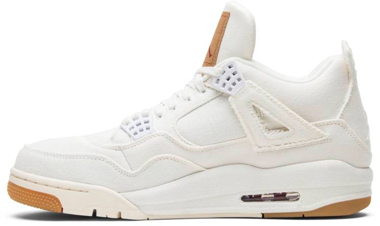 Levi s x Air Jordan 4 Retro White Denim AO2571-100 Reps