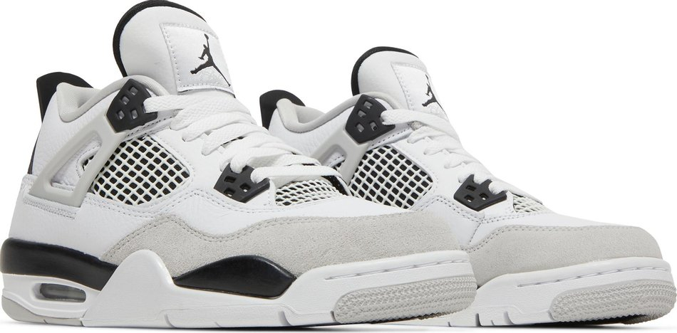 Air Jordan 4 Retro GS Military Black 408452-111 Replicas