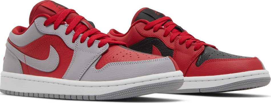 Wmns Air Jordan 1 Low SE Split Gym Red Cement Grey DR0502-600