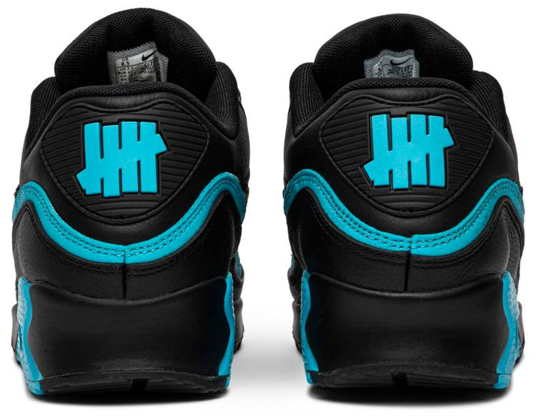 Undefeated x Air Max 90 Black Blue Fury CJ7197-002