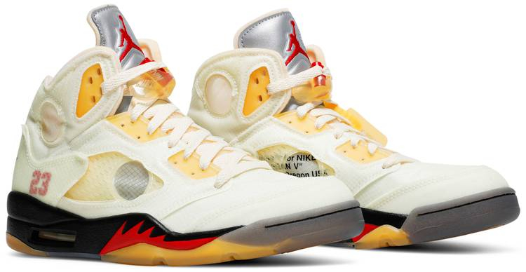 Off-White x Air Jordan 5 Retro SP Sail DH8565-100