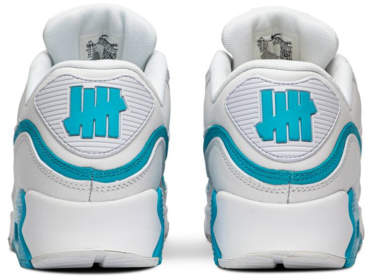 Undefeated x Air Max 90 White Blue Fury CJ7197-102