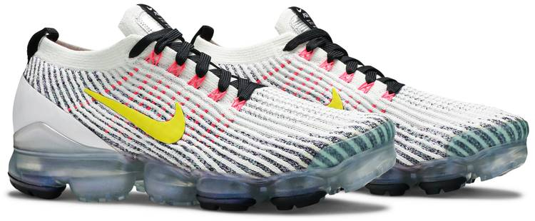 Air VaporMax Flyknit 3 White Dynamic Yellow AJ6900-103