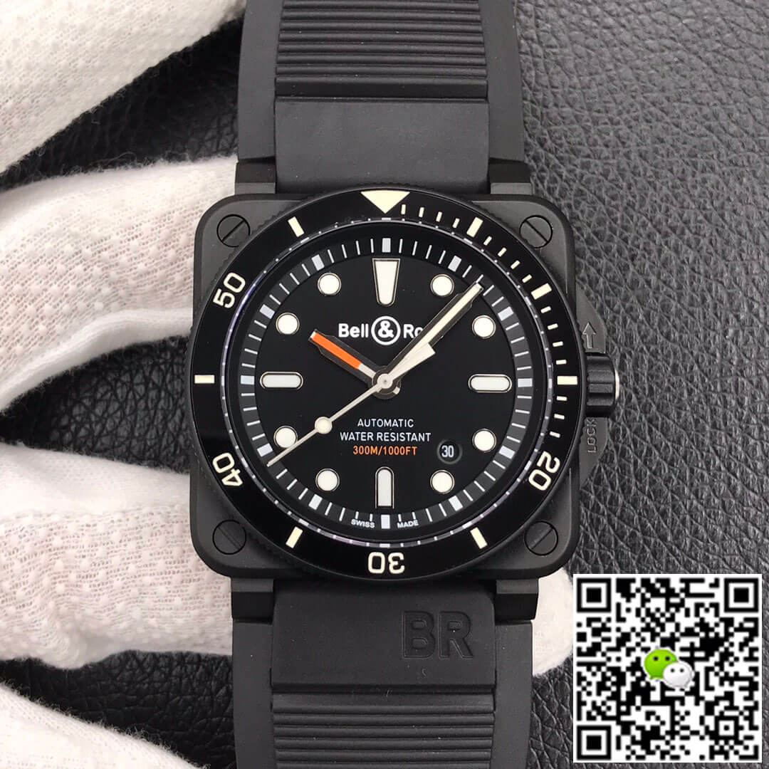 Replica Bell Ross BR0392-D-BL-CE/SRB 1:1 Best Edition Black Dial
