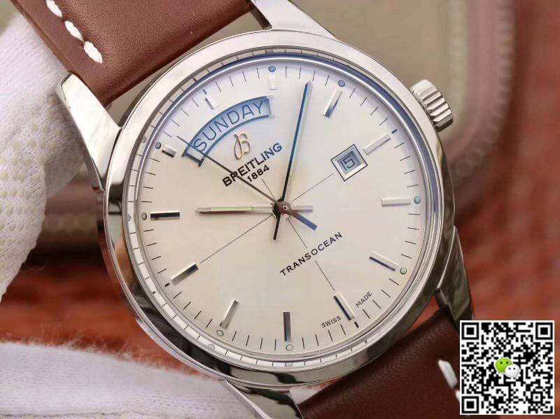 Breitling Replica Transocean Day Date A4531012/G751/437X/A20BA.1 1:1 Best Edition Swiss ETA2836 White Dial