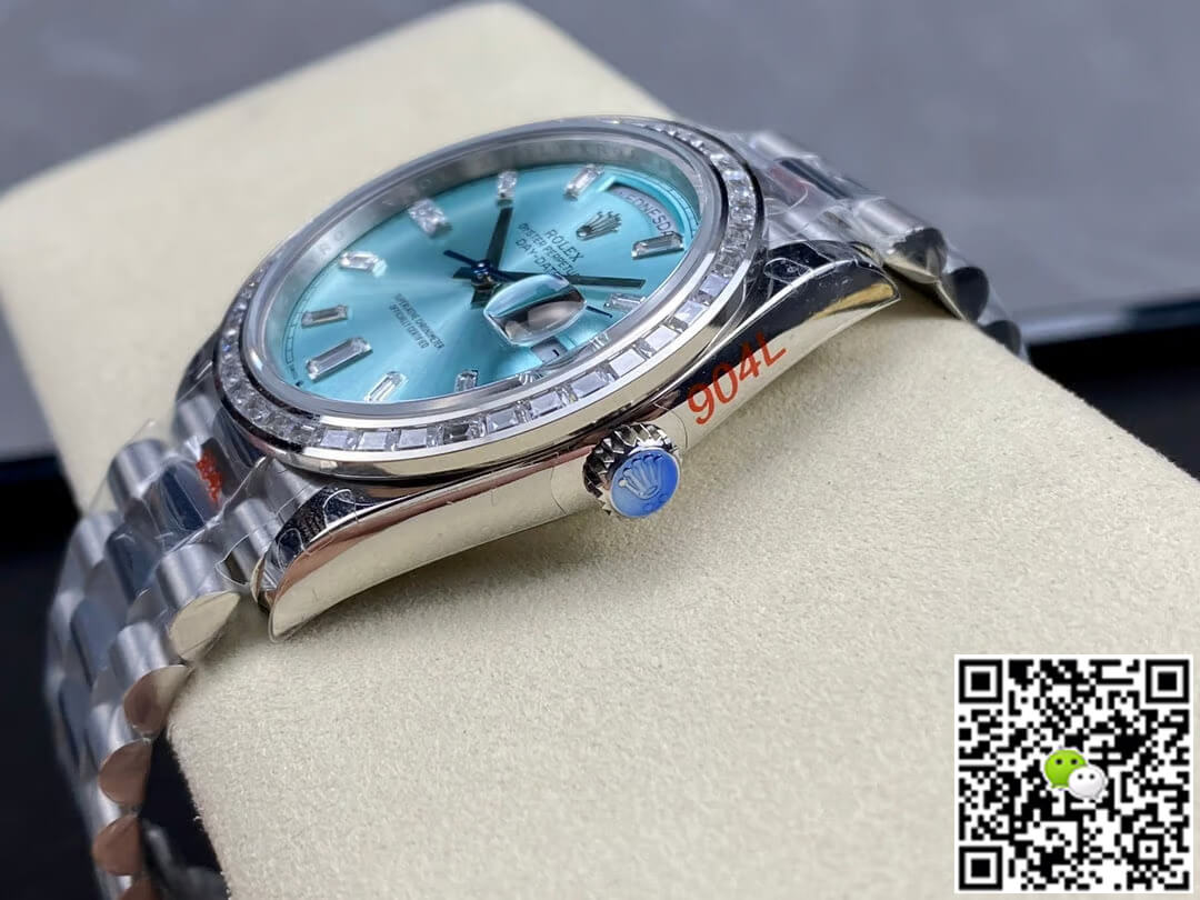 Replica R01ex Day Date M228396TBR-0002 1:1 Best Edition GM Factory Ice Blue Dial