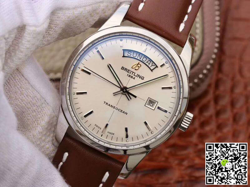 Breitling Replica Transocean Day Date A4531012/G751/437X/A20BA.1 1:1 Best Edition Swiss ETA2836 White Dial