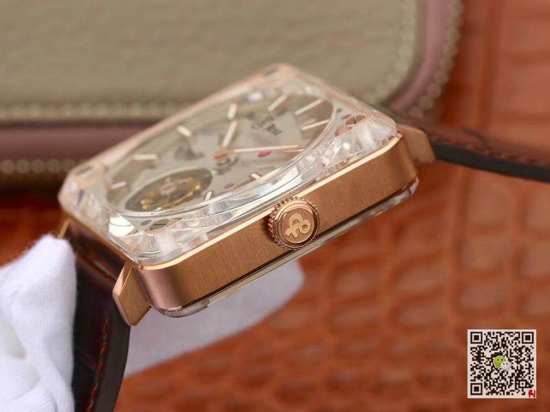 Replica Bell Ross BR-X2 Tourbillon 18K Rosegold Case Mechanical Watches 1:1 Best Edition Swiss ETA380 Tourbillon Movement