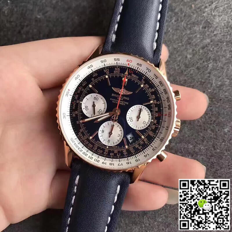 Replica Breitling Navitimer 01 RB012012 1:1 Best Edition JF Factory Blue Strap