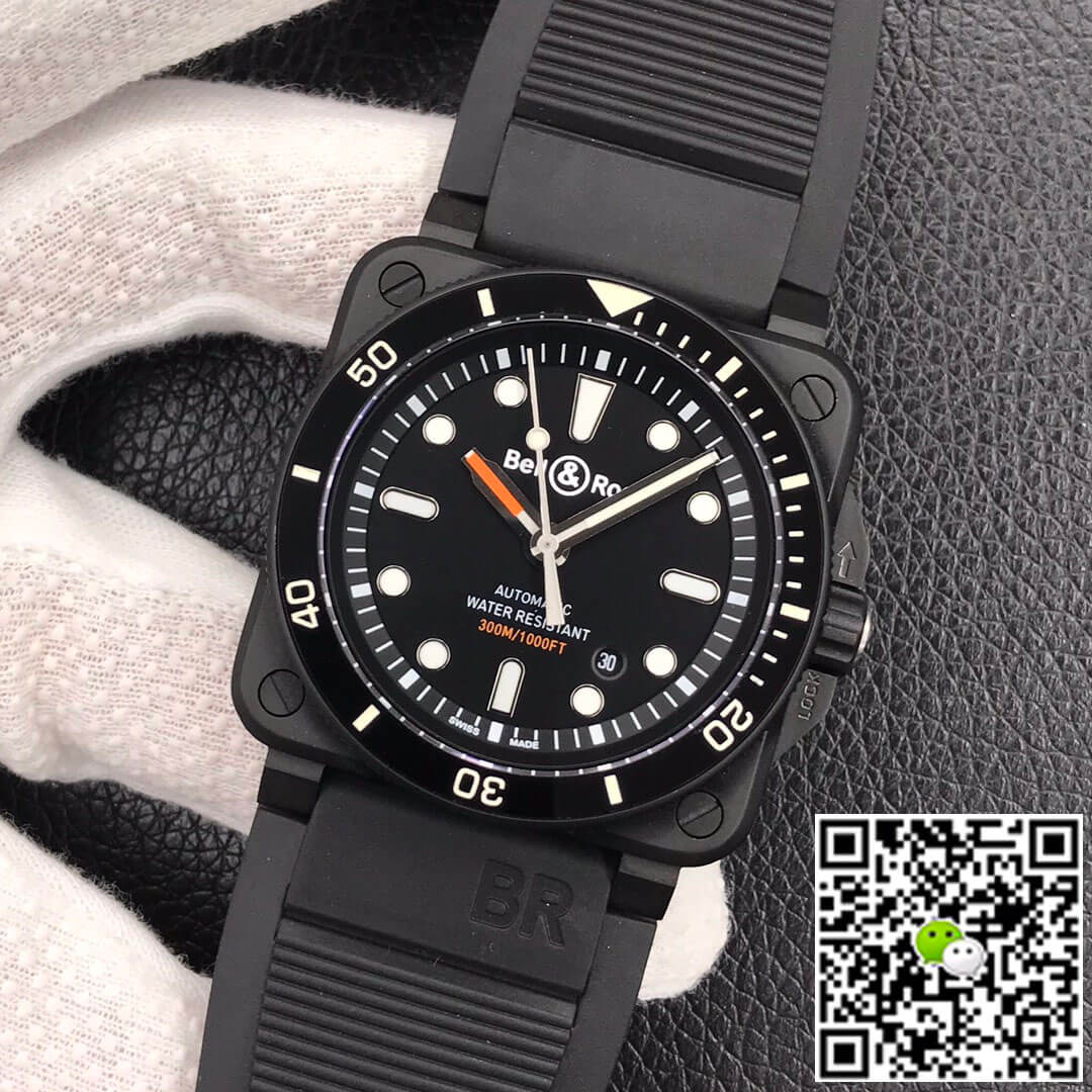 Replica Bell Ross BR0392-D-BL-CE/SRB 1:1 Best Edition Black Dial