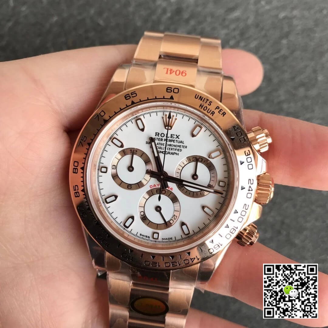Replica R01ex Daytona m116505-0010 1:1 Best Edition Noob Factory White Dial
