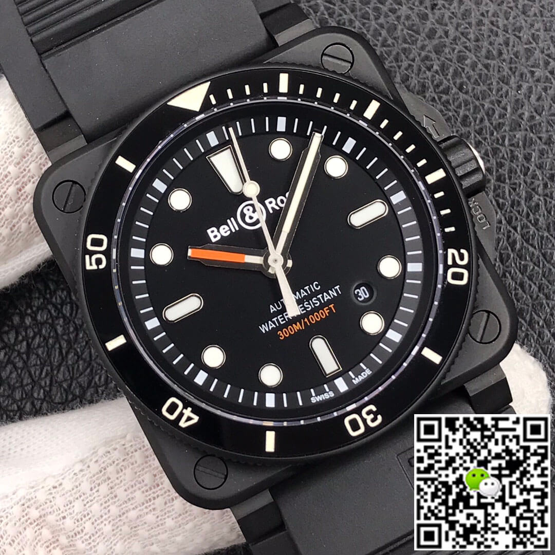 Replica Bell Ross BR0392-D-BL-CE/SRB 1:1 Best Edition Black Dial