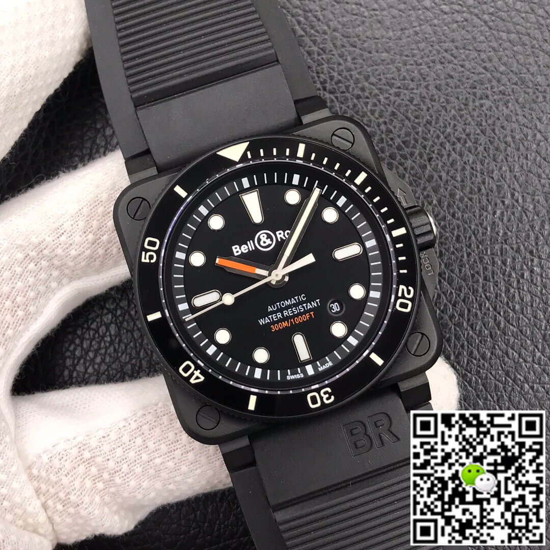Replica Bell Ross BR0392-D-BL-CE/SRB 1:1 Best Edition Black Dial