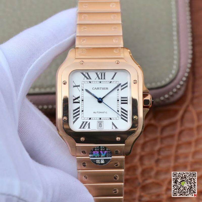 Ca*t1er Watch Rep De Santos Stainless Steel Case BV