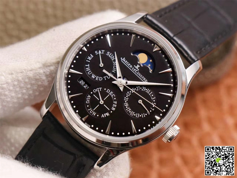 Replica Jaeger LeCoultre Master Ultra Thin 1308470 1:1 Best Edition V9 Factory Black Dial Swiss ETA868