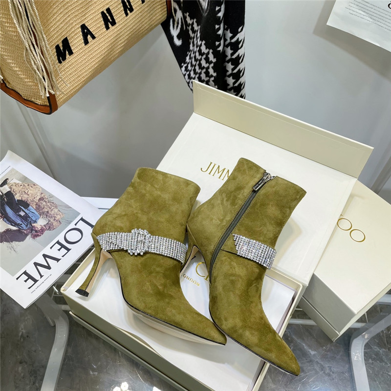 J1m*y Ch00 high heel short boots