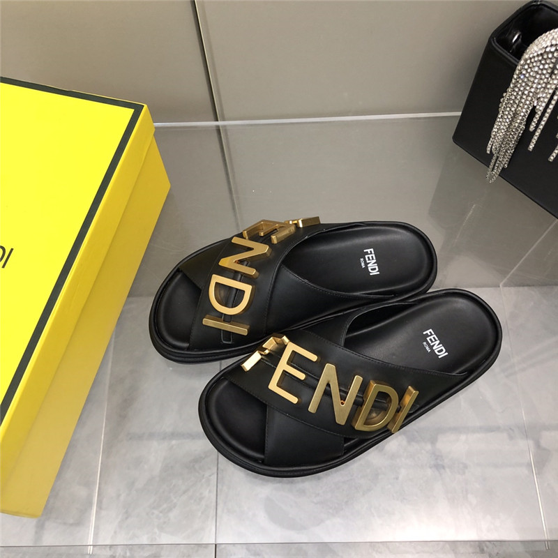 F**di cross flat sandals