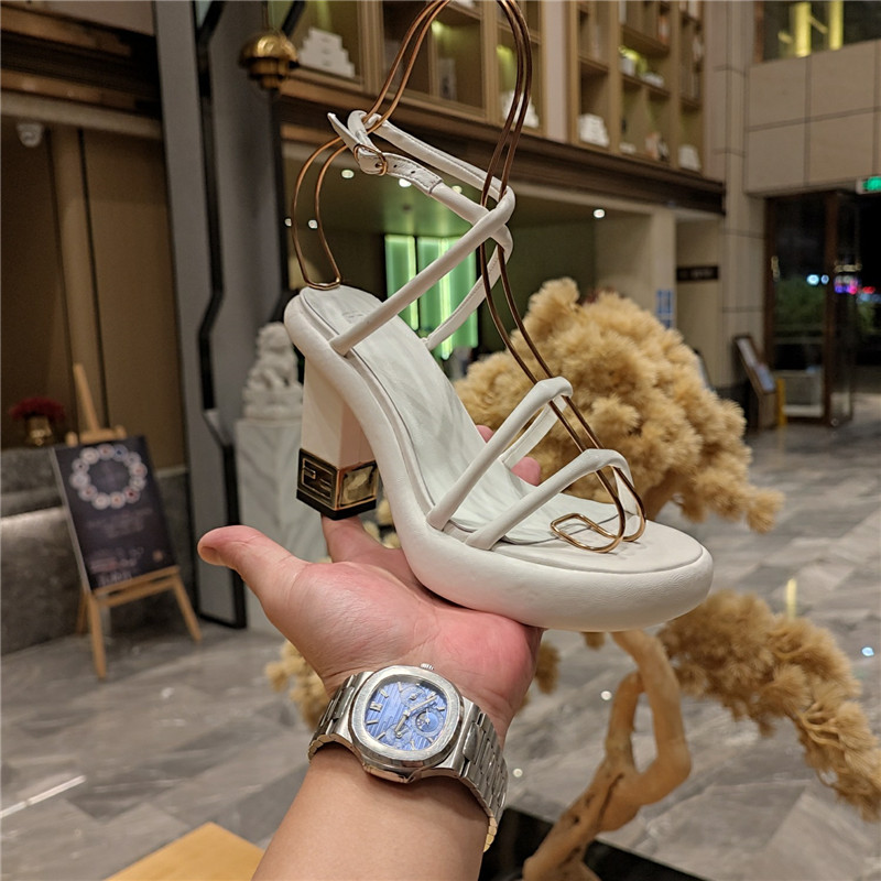 F**di color block haute couture sandals