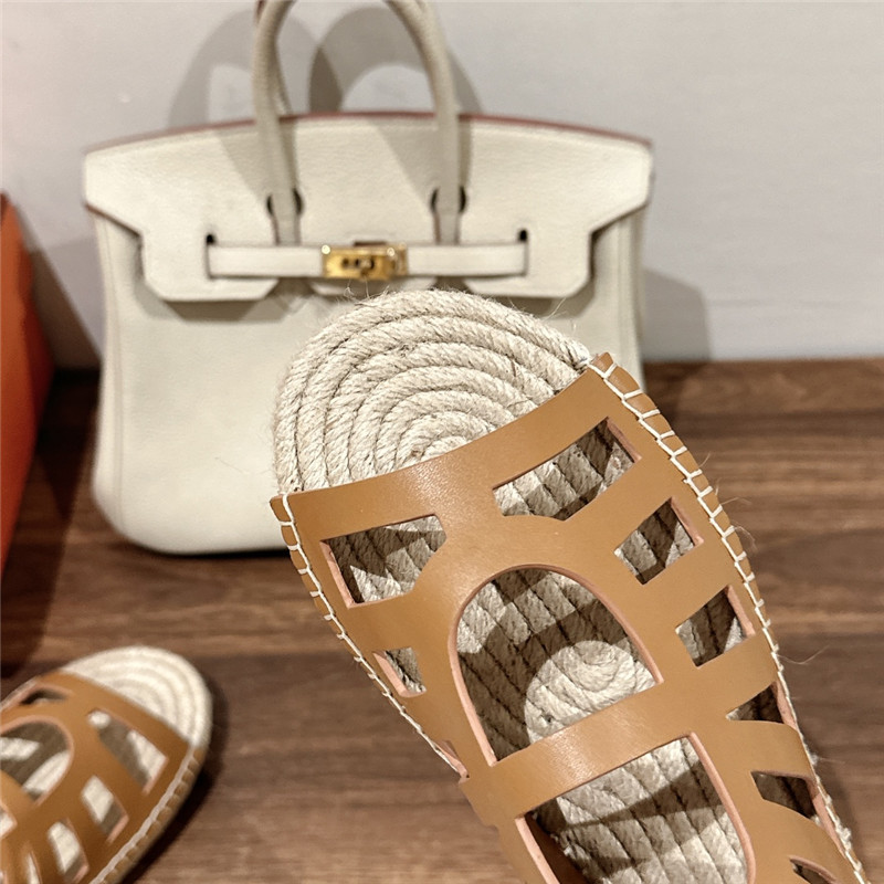 H**me5 cutout pig nose espadrille sandals