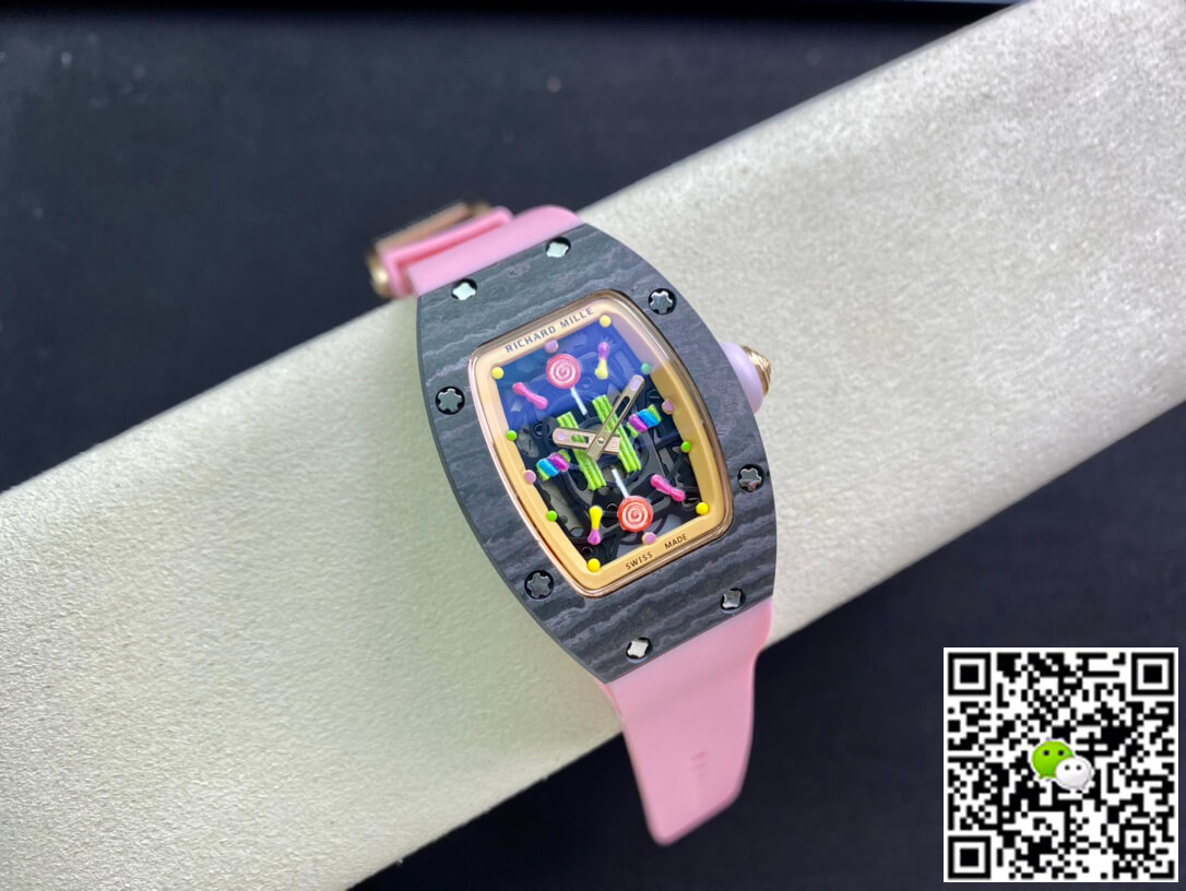 Richard Mille Replica RM-07 Bon Bon 1:1 Best Edition RM Factory Pink Strap