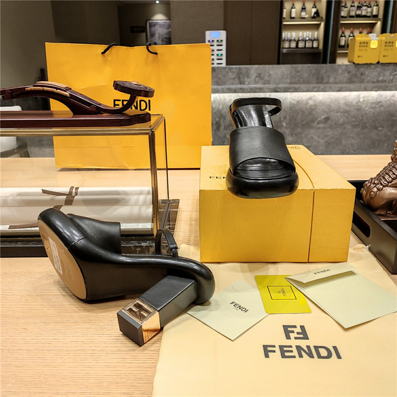 F**di block heel sandals
