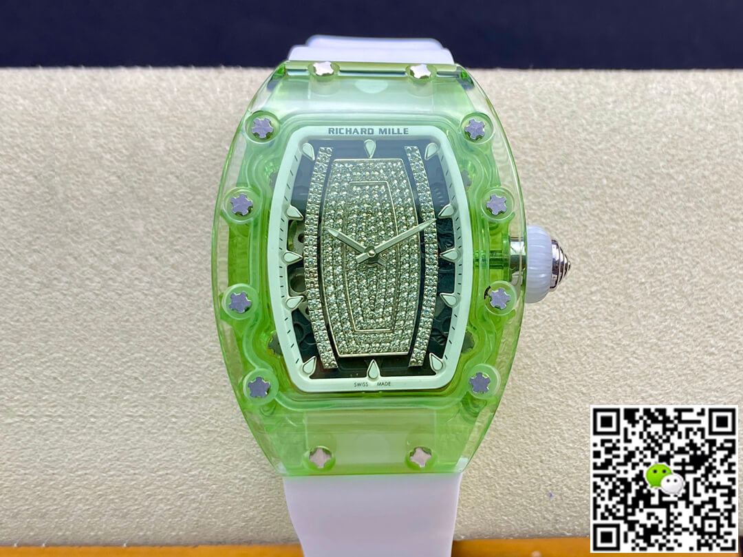 Richard Mille Replica RM07-02 Pink Lady Sapphire 1:1 Best Edition RM Factory Transparent Dial