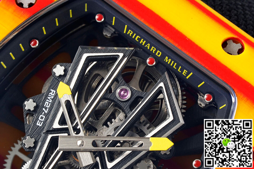 Replica Richard Mille RM27-03 Rafael Nadal Tourbillon 1:1 Best Edition RM Factory Black Strap