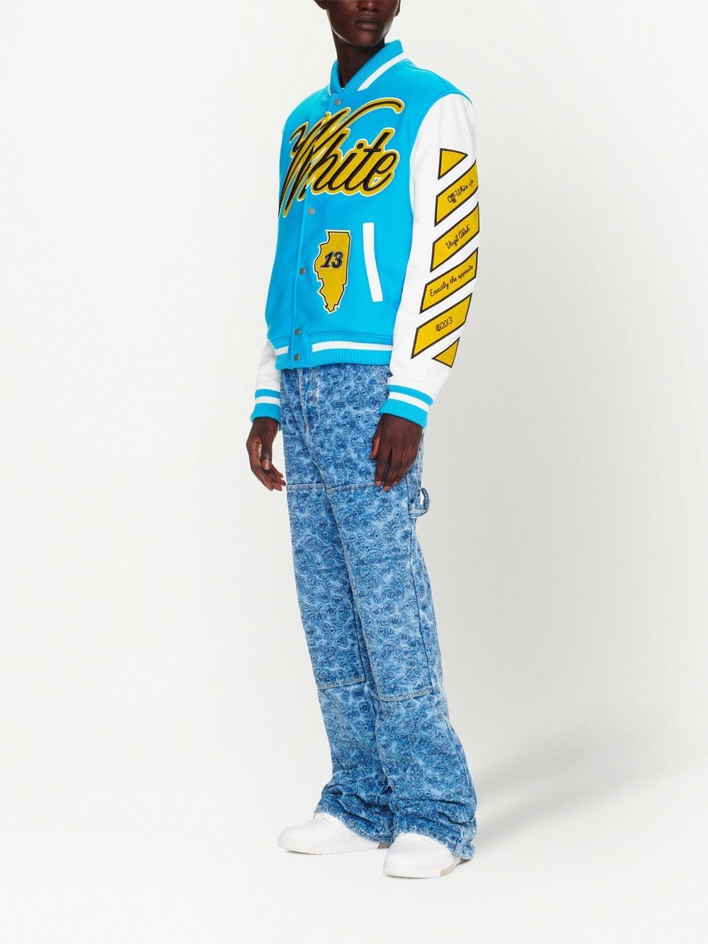 Off White Reps Vars World leather jacket - Cola