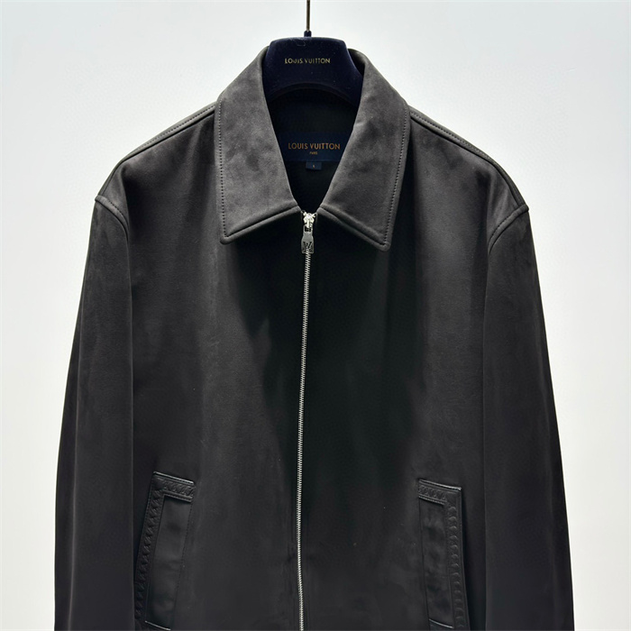 2024fw LV Leather Jacket Top Version